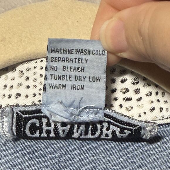 Chandra Denim Jean Vest Vintage Snake Skin Pattern Accent Women's Plus Size 22W - Picture 6 of 7